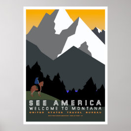 Póster Ver América - Bienvenido a Montana