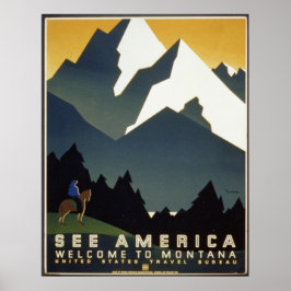 Póster Ver América Bienvenidos a Montana