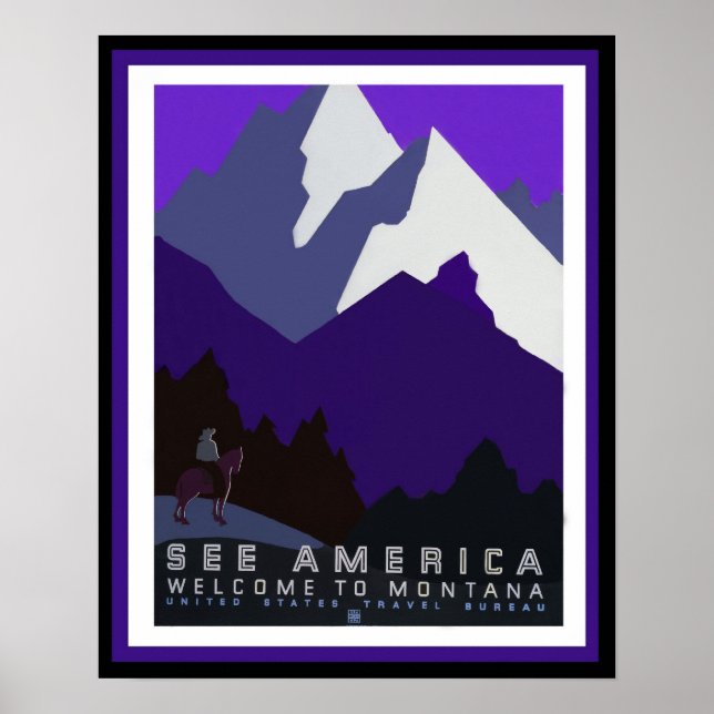 Póster Ver América - Montana - WPA Serie Poster45 (Frente)