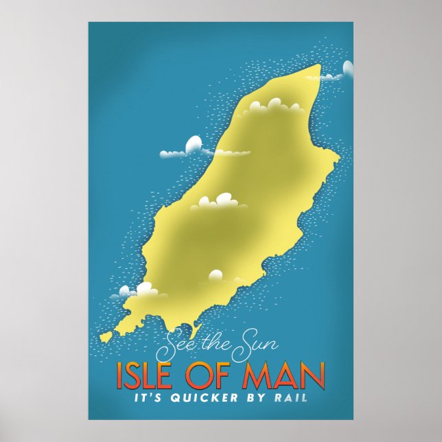 Póster Ver el afiche de viaje de Sun - Isla de Man. (Frente)