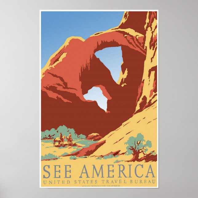Póster Ver el afiche de viajes de Estados Unidos (Frente)
