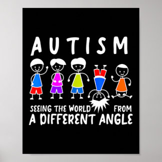 Póster Ver El Mundo Desde Un Ángulo Diferente Autismo Awa