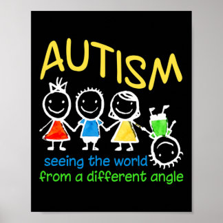 Póster Ver El Mundo En Un Ánimo De Autismo Diferente