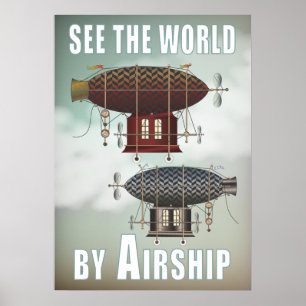 Póster Ver el Viaje del buque aéreo mundial Noir Rouge St