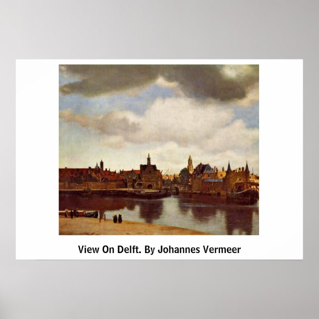 Póster Ver En Delft. Por Johannes Vermeer (Frente)