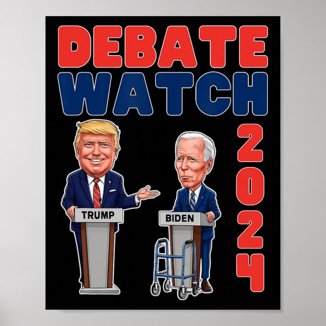 Póster Ver Fiesta 2024 - Trump Biden - presidente - elect (Frente)