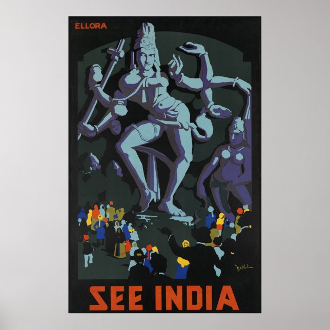 Póster Ver India Ellora (Frente)