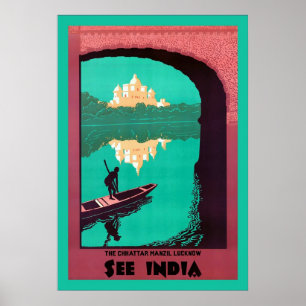 Póster Ver India ~ Viajes de época