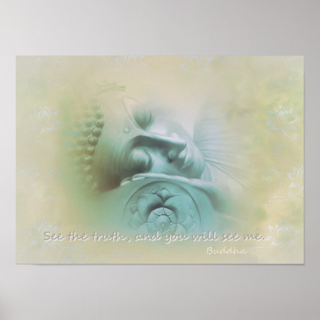 Póster Ver la verdad... Cita de Buda (Frente)