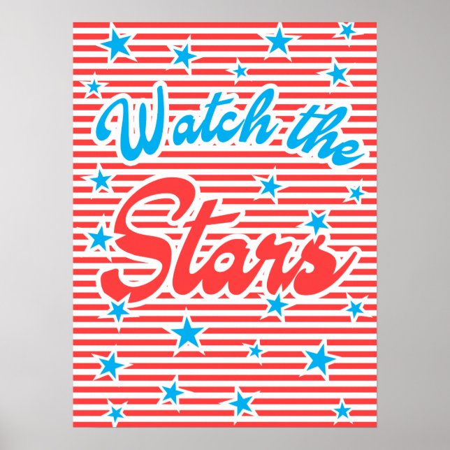 Póster Ver las estrellas, poster de verano, versión roja, (Frente)