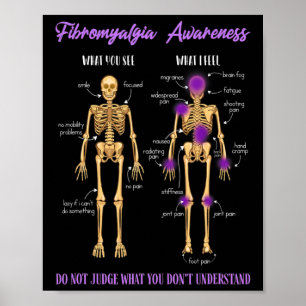 Póster Ver Lo Que Siento Esquiador Fibromialgia Awarenes