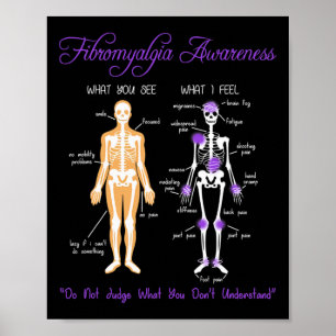 Póster Ver Lo Que Siento Esquiador Fibromialgia Awarenes