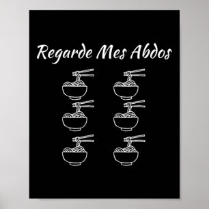 Póster Ver Mi Humor Abs Bodybuilding Funny Noodles Nood N
