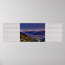Póster Ver POKHARA Nepal :Frontera CRISTAL