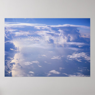 Póster Ver por encima de nube dispersa