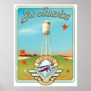 Póster Ver poster de vuelo estilo America Vintage 50