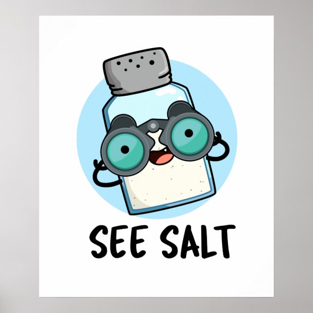 Póster Ver Salt Funny Sea Salt Pun (Frente)