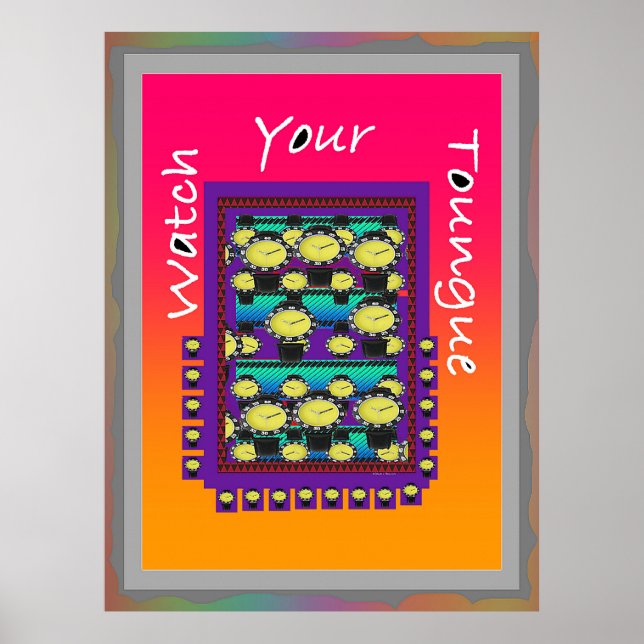 Póster Ver tu lengua morada (Frente)