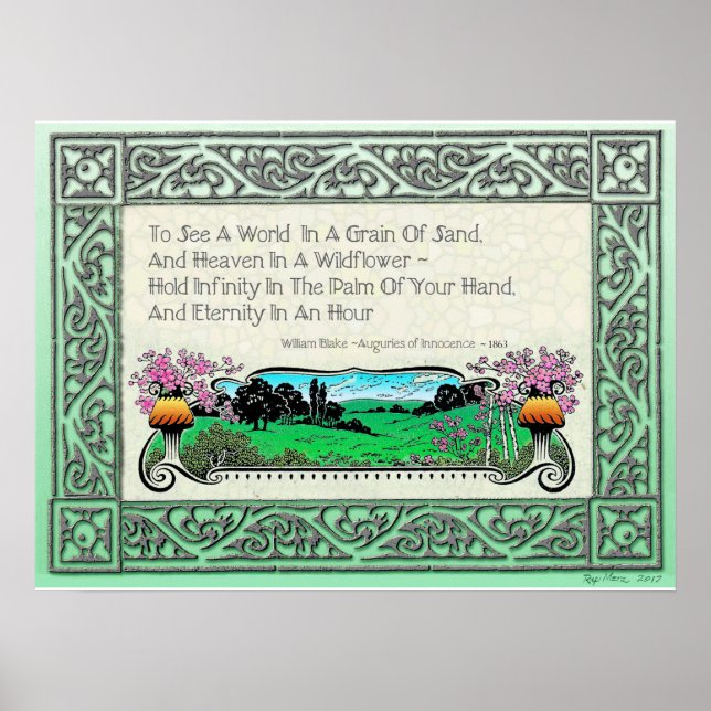 Póster "Ver Un Mundo En Un Grano De Arena" (Frente)