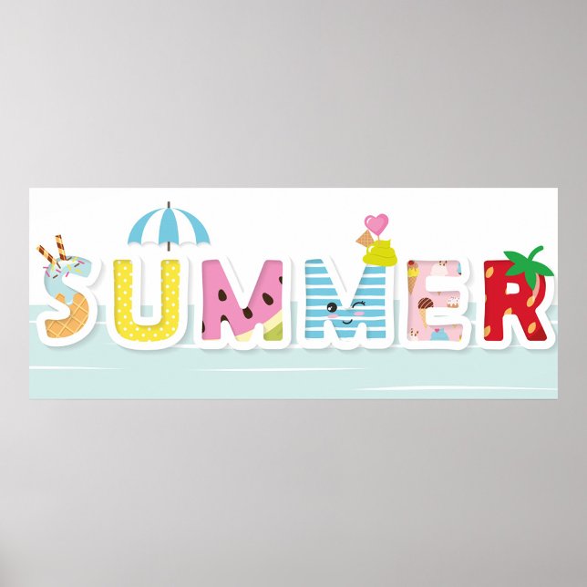 Póster Verano (A playful "SUMMER" theme decorations!)
