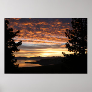Póster Verano atardecer en Tahoe
