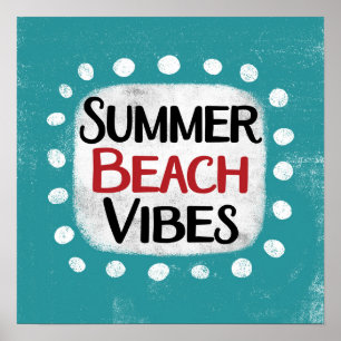 Póster Verano Beach Vibes Poster Wall Art