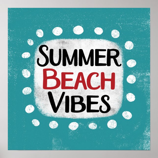 Póster Verano Beach Vibes Poster Wall Art (Frente)