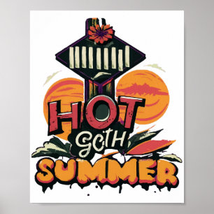 Póster Verano Caliente Gótico Chic 