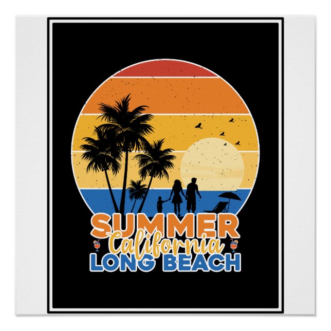 Póster Verano California Long Beach-66594 (Anverso)