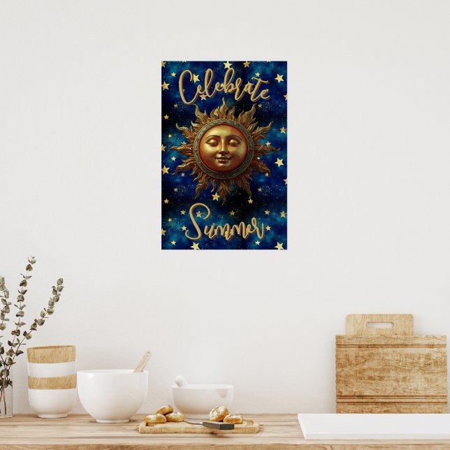 Póster Verano Celestial Celebra Verano (Cocina)