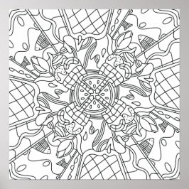 Póster Verano Consciente: Coloreado Creativo y Divertido