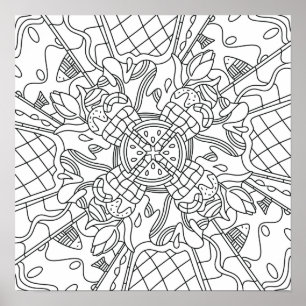 Póster Verano Consciente: Coloreado Creativo y Divertido