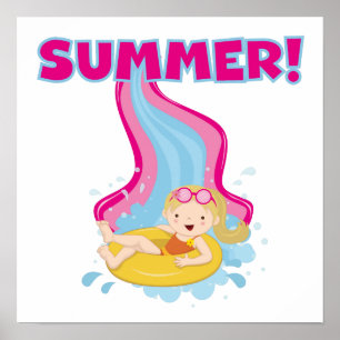 Póster Verano de Chica rubio