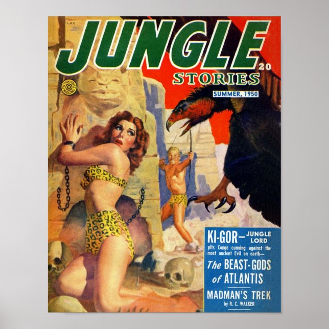 Póster Verano de las historias de la jungla de 1950 (Frente)
