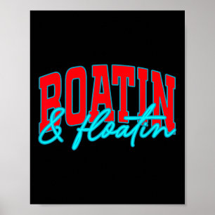 Póster Verano de navegación y flotación en el lago