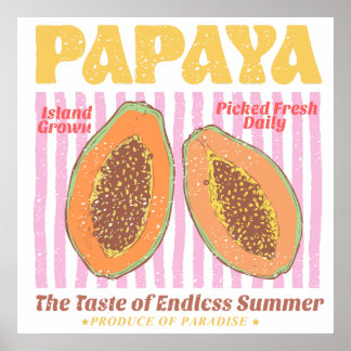 Póster Verano de Papaya Vintage
