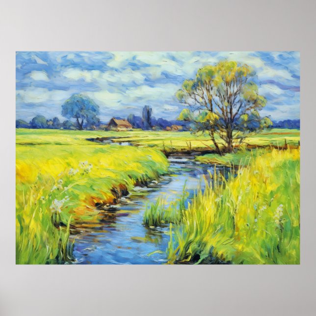 Póster Verano en el paisaje de La Habelland (Frente)