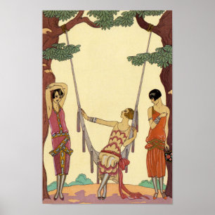 Póster Verano en Francia: Poster Art Deco