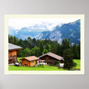 Póster Verano en los Alpes suizos