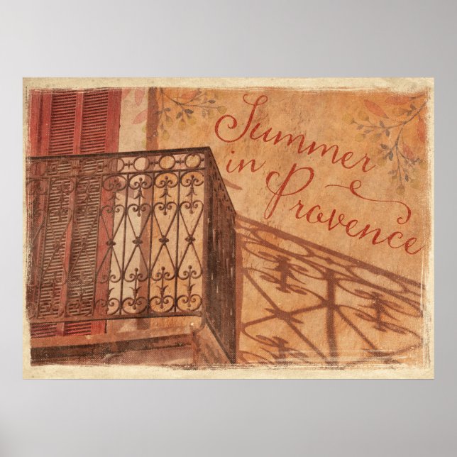 Póster Verano en Provenza de cosecha francesa (Frente)