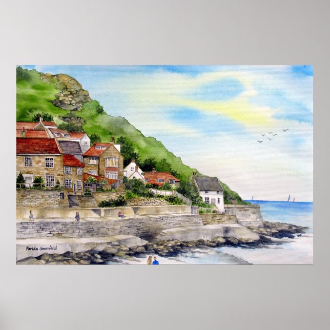 Póster Verano en Runswick Bay por Farida Greenfield (Frente)