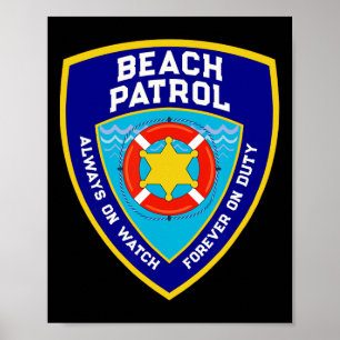 Póster Verano Funny Patrulla De Playa Océano Para Siempre