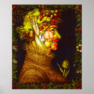 Póster Verano - Giuseppe Arcimboldo