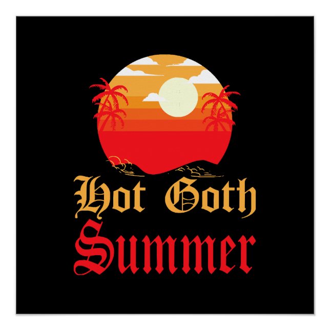 Póster verano gótico caliente (Anverso)