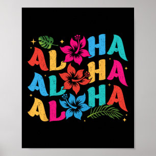 Póster Verano Hawaiano Aloha Vacaciones en Hawaii Niños H