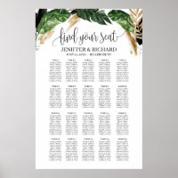 Verano hojas tropicales salpicaduras de oro y negr