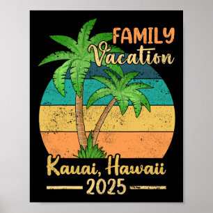 Póster Verano Kauai Hawaii Beach Family Vacation 2025