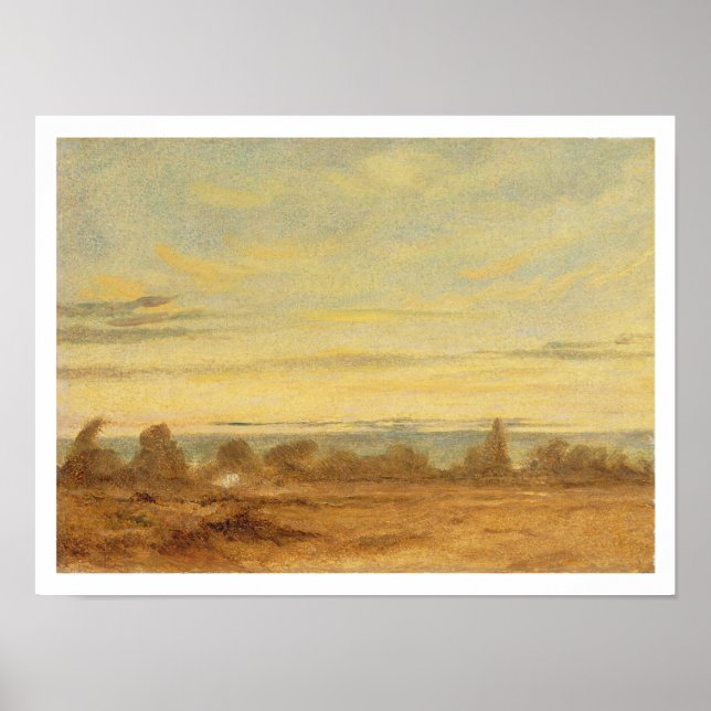 Póster Verano - Paisaje nocturno (aceite sobre lienzo) (Frente)