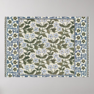 Póster Verano Periwinkle Bonito Flor Elegante Floral