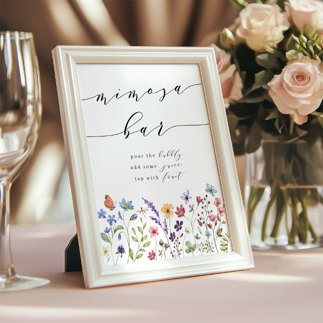 Póster Verano primavera Floral Bridal Ducha Mimosa Bar (Subido por el creador)
